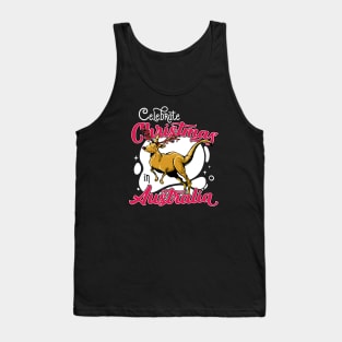 Celebrate Christmas in Australia // Funny Reindeer Kangaroo Tank Top